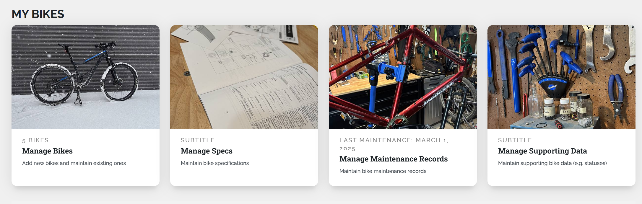 BikePress Admin Page
