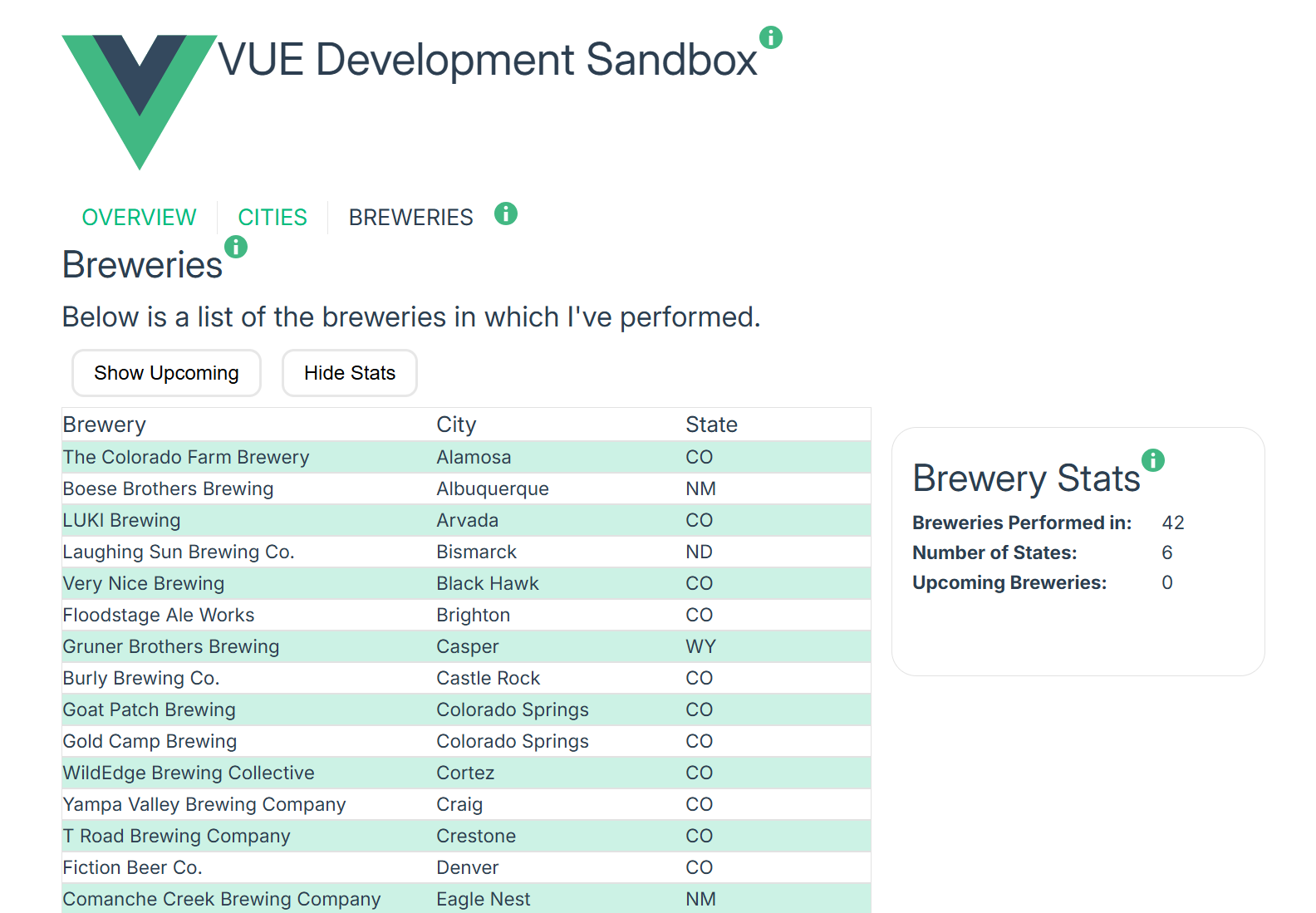 Vue App Screenshot